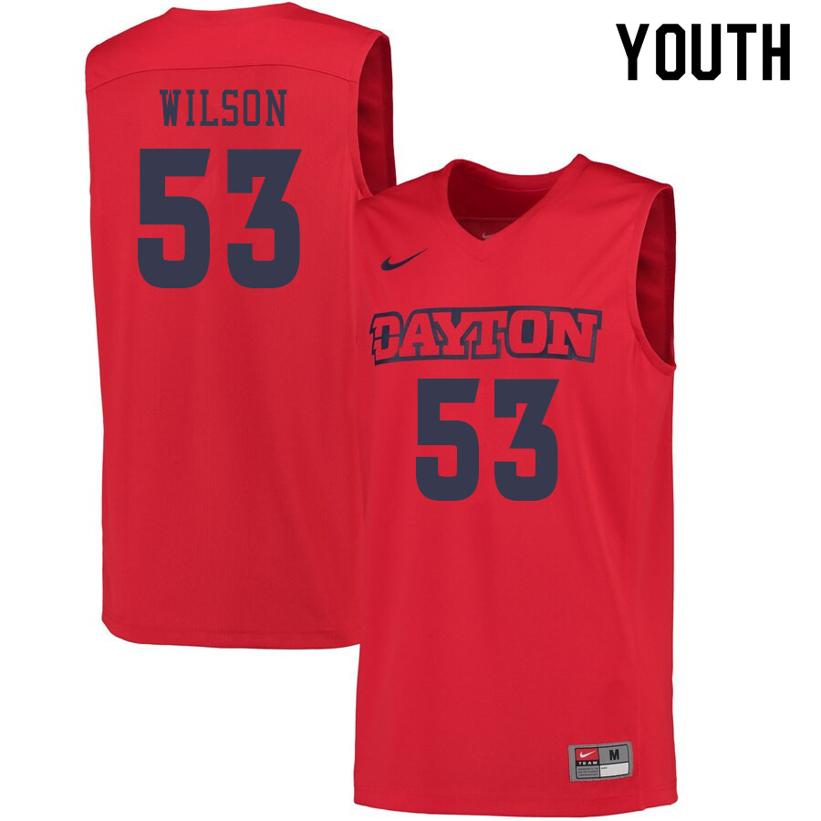 Youth #53 Christian Wilson Dayton Flyers College Basketball Jerseys Sale-Red